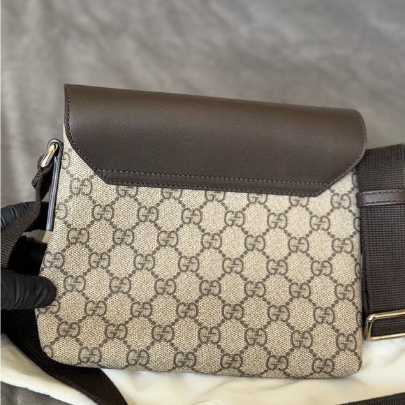 Gucci GG Supreme Selleria small flap satchel - Picture 6 of 8